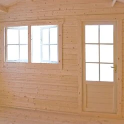 Shire Kinver 14x14 Ft Apex Tongue & Groove Wooden Cabin With Felt Tile Roof - Assembly Service Included -Gardens and Outdoor shire kinver 14x14 ft apex tongue groove wooden cabin with felt tile roof assembly service included5019804111435 36c