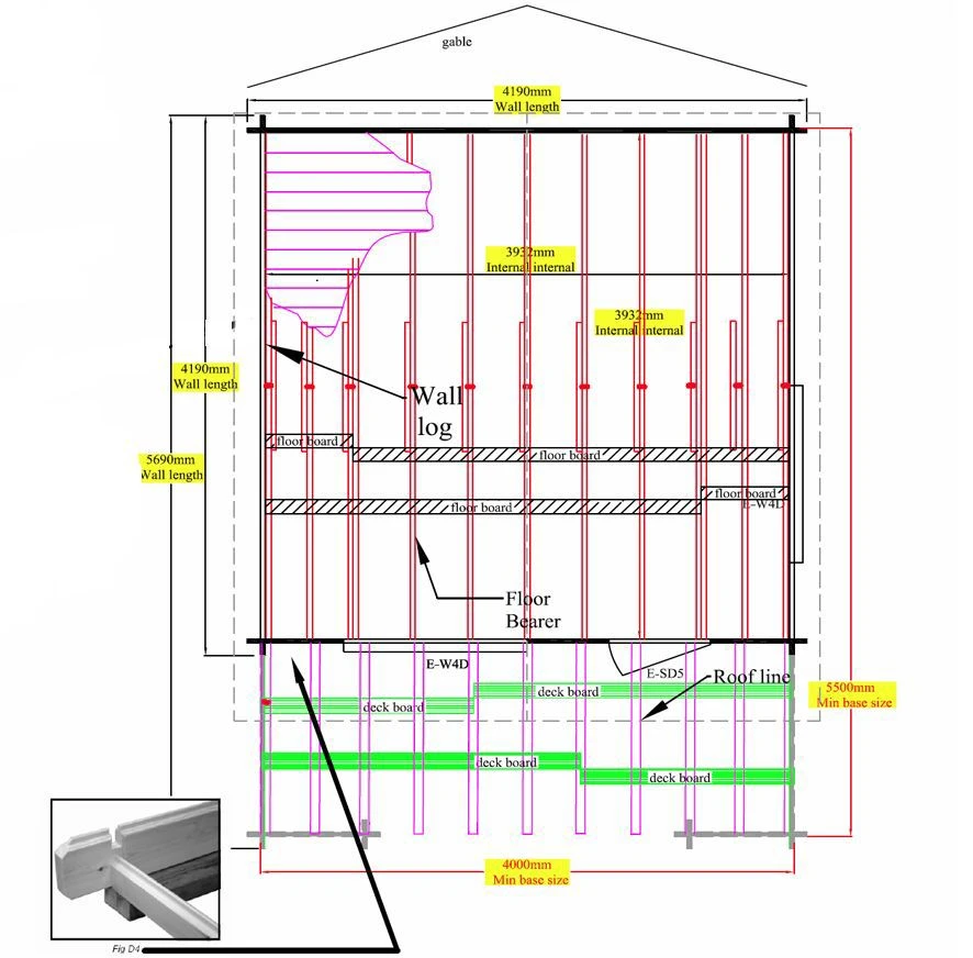 Shire Kinver 14x14 Glass Apex Tongue & Groove Wooden Cabin - Base Not Included 12 Shire Kinver 14x14 Glass Apex Tongue & Groove Wooden Cabin - Base Not Included - Image 10