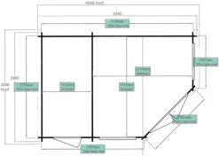 Shire Leygrove 14x10 Toughened Glass Apex Tongue & Groove Wooden Cabin - Base Not Included -Gardens and Outdoor shire leygrove 14x10 toughened glass apex tongue groove wooden cabin base not included5019804251407 03t