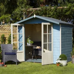 Shire Lumley 7x5 Glass Apex Shiplap Wooden Summer House - Base Included -Gardens and Outdoor shire lumley 7x5 glass apex shiplap wooden summer house base included5397007006391 02i bq