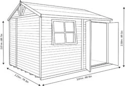 Shire Mammoth 10x7 Glass Apex Wooden Workshop - Base Not Included 9 Shire Mammoth 10x7 Glass Apex Wooden Workshop - Base Not Included -Gardens and Outdoor shire mammoth 10x7 glass apex wooden workshop base not included5019804703180 03t