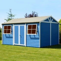 Shire Mammoth 15x10 Glass Apex Wooden Workshop - Base Not Included -Gardens and Outdoor shire mammoth 15x10 glass apex wooden workshop base not included5019804153138 01i bq