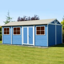 Shire Mammoth 24x12 Glass Apex Wooden Workshop - Base Not Included -Gardens and Outdoor shire mammoth 24x12 glass apex wooden workshop base not included5019804243181 01i bq