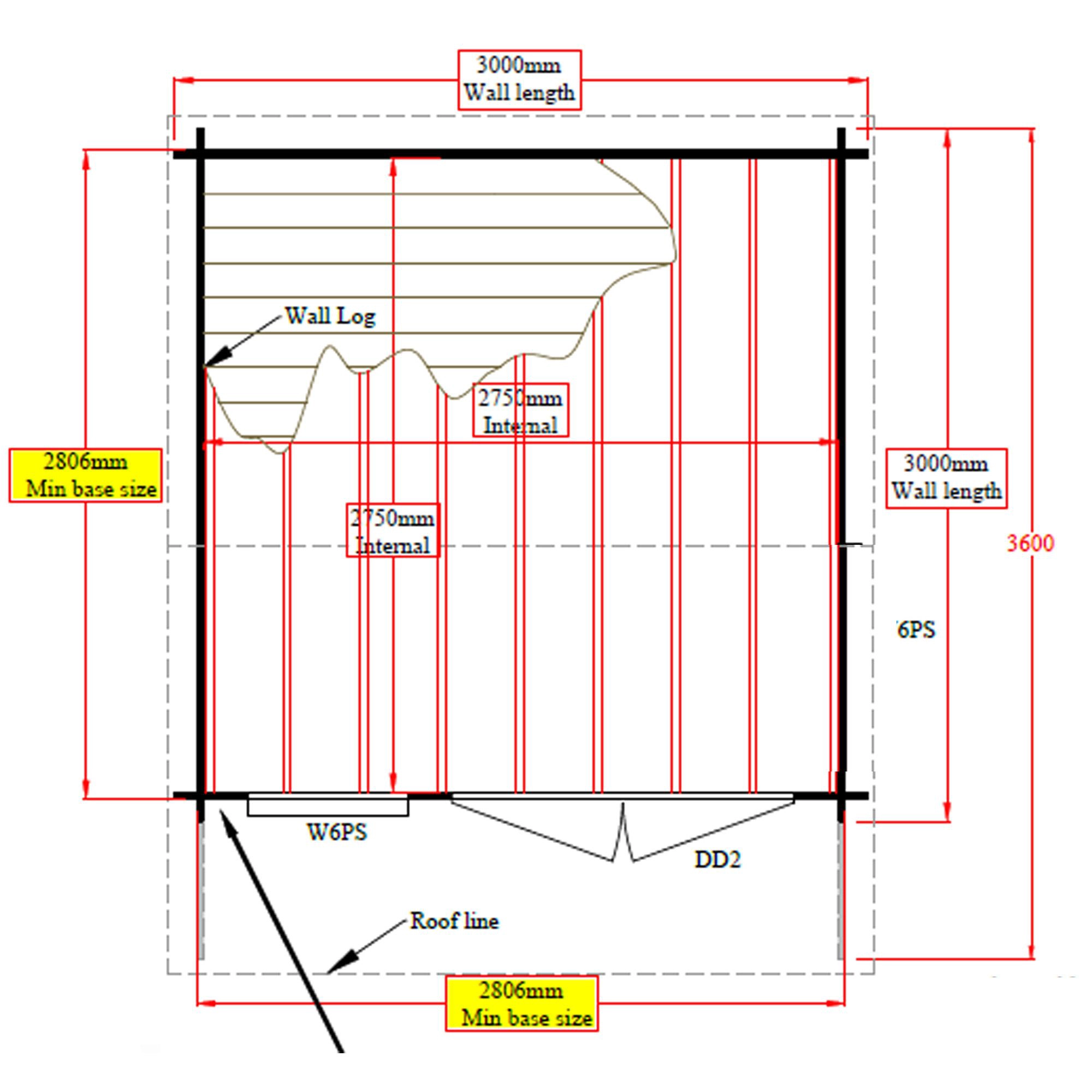 Shire Marlborough 10x10 Toughened Glass Apex Tongue & Groove Wooden Cabin - Base Not Included 9 Shire Marlborough 10x10 Toughened Glass Apex Tongue & Groove Wooden Cabin - Base Not Included - Image 7
