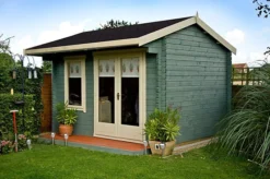 Shire Marlborough 10x14 Ft Apex Tongue & Groove Wooden Cabin With Felt Tile Roof - Assembly Service Included -Gardens and Outdoor shire marlborough 10x14 ft apex tongue groove wooden cabin with felt tile roof assembly service included5019804112432 01i bq