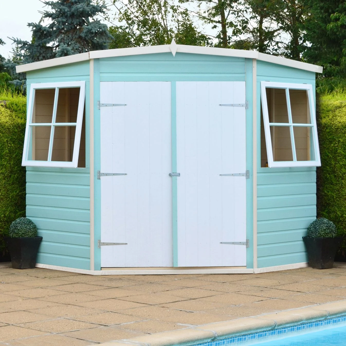 Shire Murrow 8x8 Ft Pent Shiplap Wooden 2 Door 2 Windows Shed With Floor 11 Shire Murrow 8x8 Ft Pent Shiplap Wooden 2 Door 2 Windows Shed With Floor - Image 9