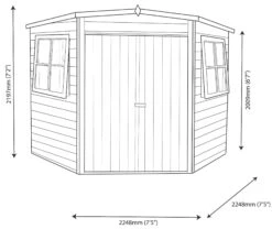 Shire Murrow 8x8 Ft Pent Shiplap Wooden 2 Door 2 Windows Shed With Floor 23 Shire Murrow 8x8 Ft Pent Shiplap Wooden 2 Door 2 Windows Shed With Floor -Gardens and Outdoor shire murrow 8x8 ft pent shiplap wooden 2 door 2 windows shed with floor5019804883486 19bq