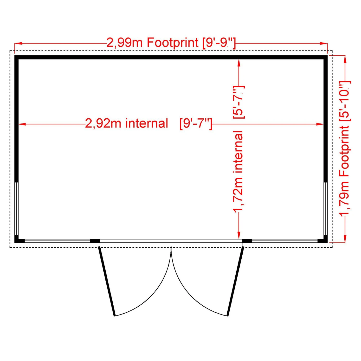 Shire Orchid Curved Roof 10x6 Curved Shiplap Wooden Summer House - Base Not Included 5 Shire Orchid Curved Roof 10x6 Curved Shiplap Wooden Summer House - Base Not Included - Image 3