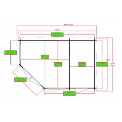 Shire Rowney 10x14 Ft Apex Tongue & Groove Wooden Cabin With Felt Tile Roof - Assembly Service Included -Gardens and Outdoor shire rowney 10x14 ft apex tongue groove wooden cabin with felt tile roof assembly service included5019804111275 02t