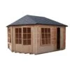 Shire Rowney 10x14 Ft Toughened Glass Apex Tongue & Groove Wooden Cabin With Felt Tile Roof -Gardens and Outdoor shire rowney 10x14 ft toughened glass apex tongue groove wooden cabin with felt tile roof5019804111268 02c