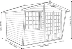 Shire Sandringham 10x6 Glass Apex Shiplap Wooden Summer House - Base Not Included -Gardens and Outdoor shire sandringham 10x6 glass apex shiplap wooden summer house base not included5019804691487 03t