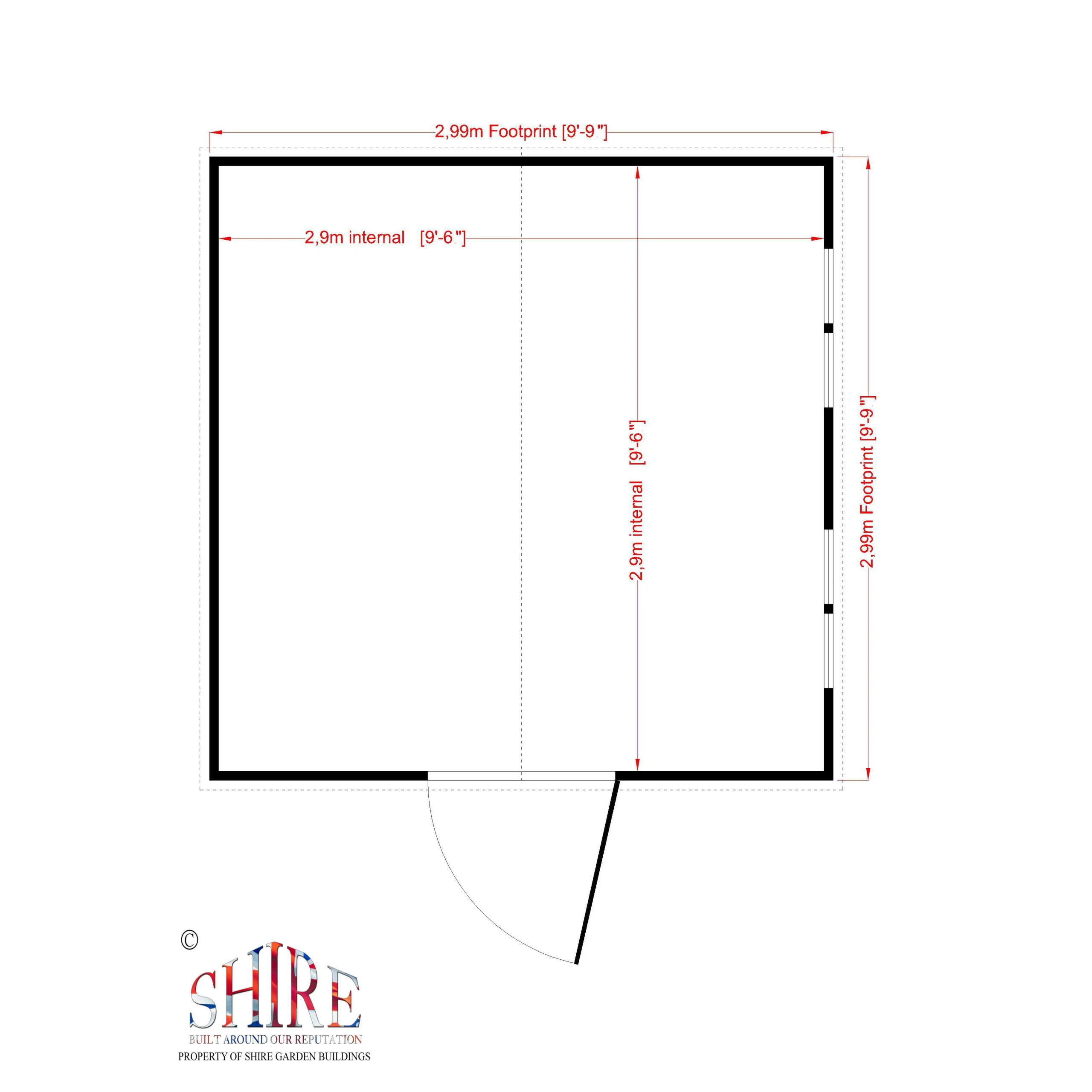 Shire Security Cabin 10x10 Ft Apex Shiplap Wooden Shed With Floor - Assembly Service Included 5 Shire Security Cabin 10x10 Ft Apex Shiplap Wooden Shed With Floor - Assembly Service Included - Image 3