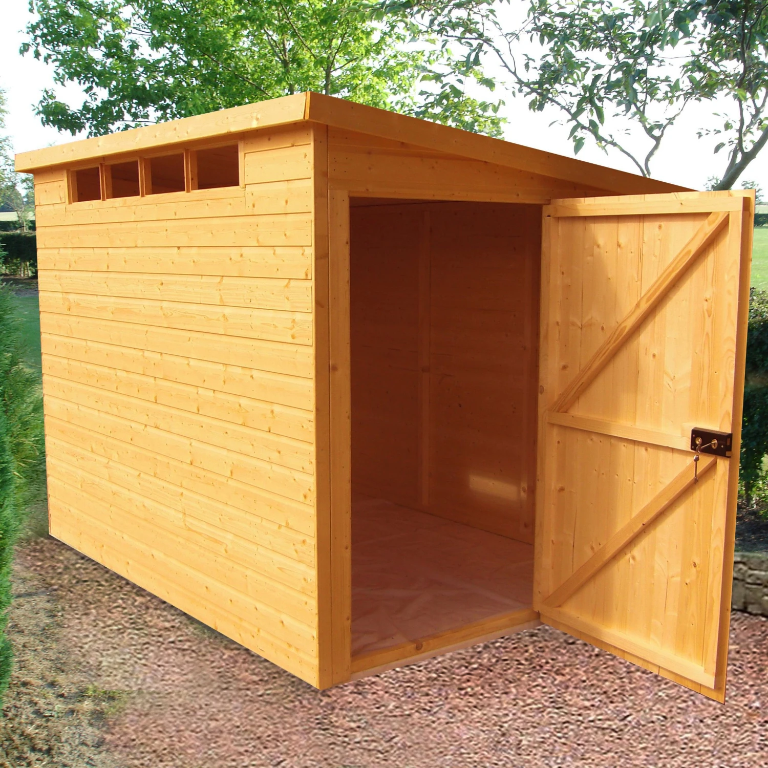 Shire Security Cabin 10x10 Ft Pent Shiplap Wooden Shed With Floor - Assembly Service Included 4 Shire Security Cabin 10x10 Ft Pent Shiplap Wooden Shed With Floor - Assembly Service Included - Image 2