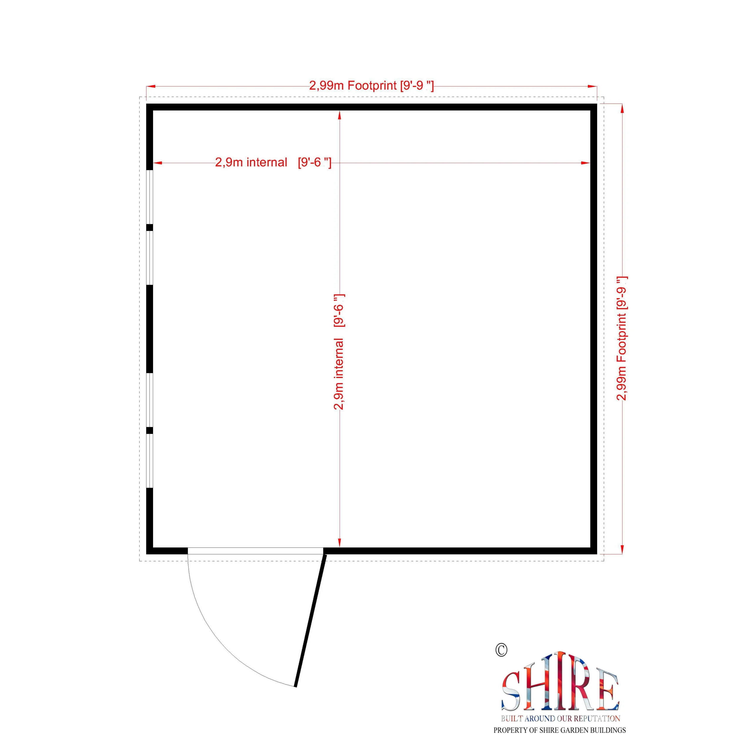 Shire Security Cabin 10x10 Ft Pent Shiplap Wooden Shed With Floor - Assembly Service Included 5 Shire Security Cabin 10x10 Ft Pent Shiplap Wooden Shed With Floor - Assembly Service Included - Image 3