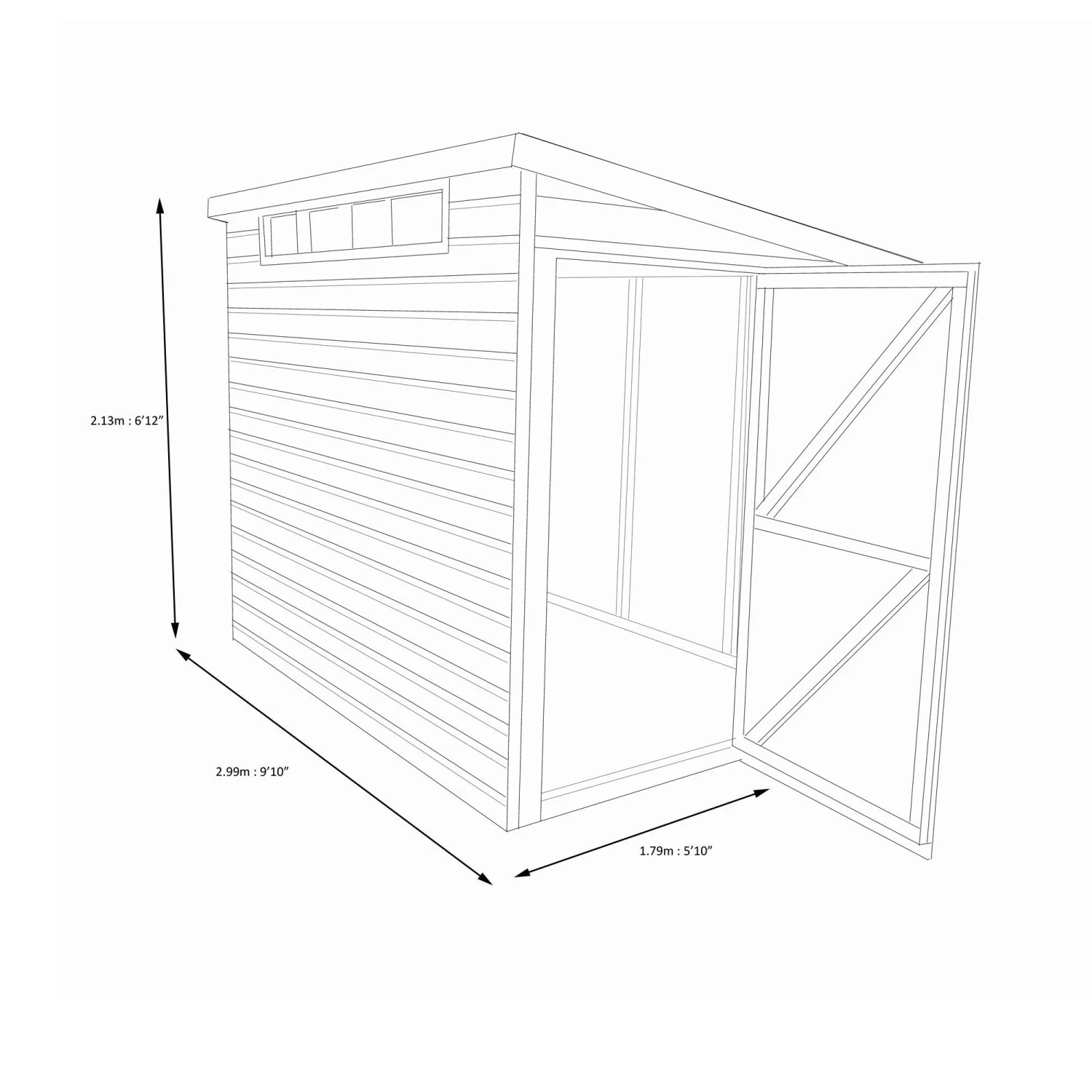 Shire Security Cabin 10x6 Ft Pent Shiplap Wooden Shed With Floor - Assembly Service Included 7 Shire Security Cabin 10x6 Ft Pent Shiplap Wooden Shed With Floor - Assembly Service Included - Image 5