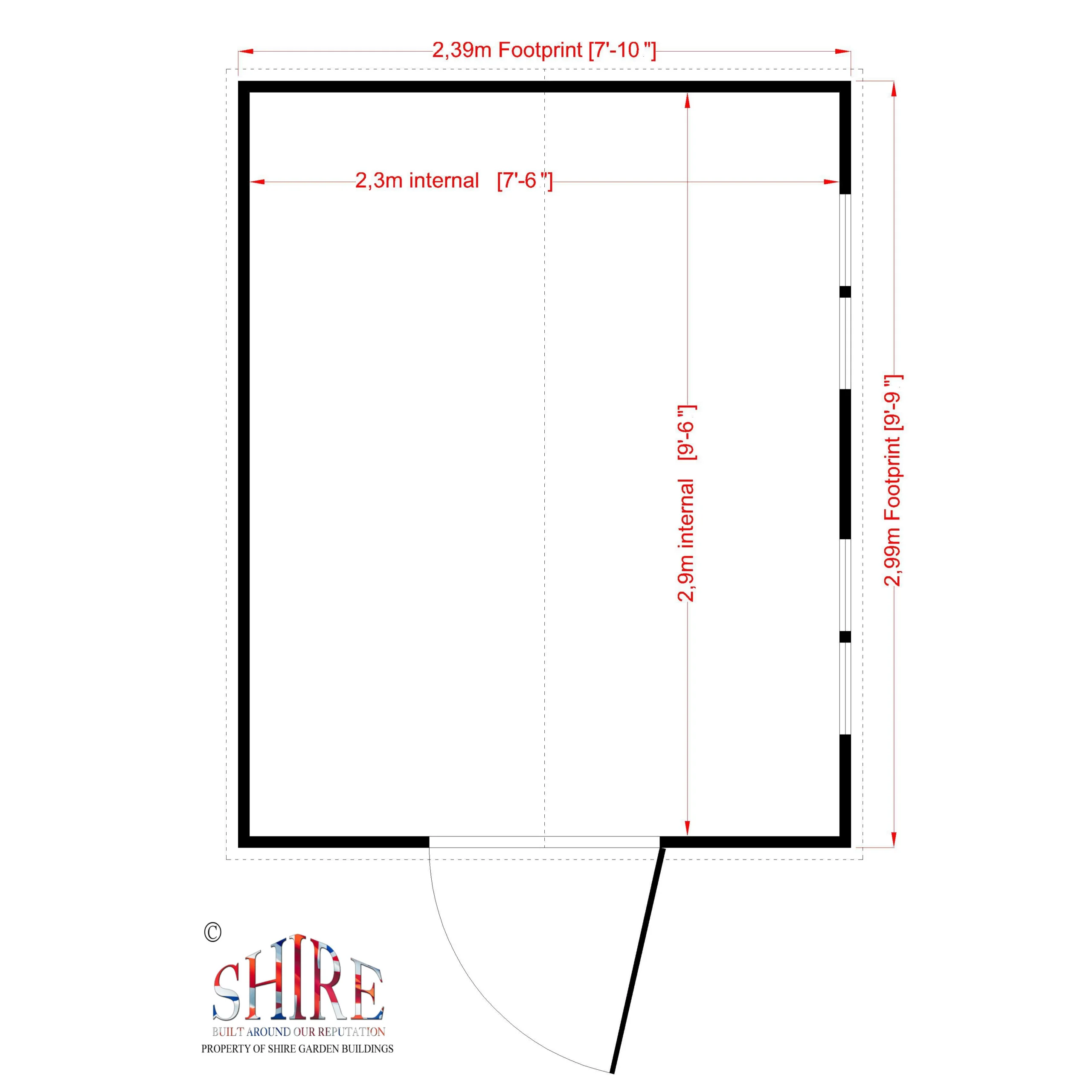Shire Security Cabin 10x8 Ft Apex Shiplap Wooden Shed With Floor - Assembly Service Included 5 Shire Security Cabin 10x8 Ft Apex Shiplap Wooden Shed With Floor - Assembly Service Included - Image 3