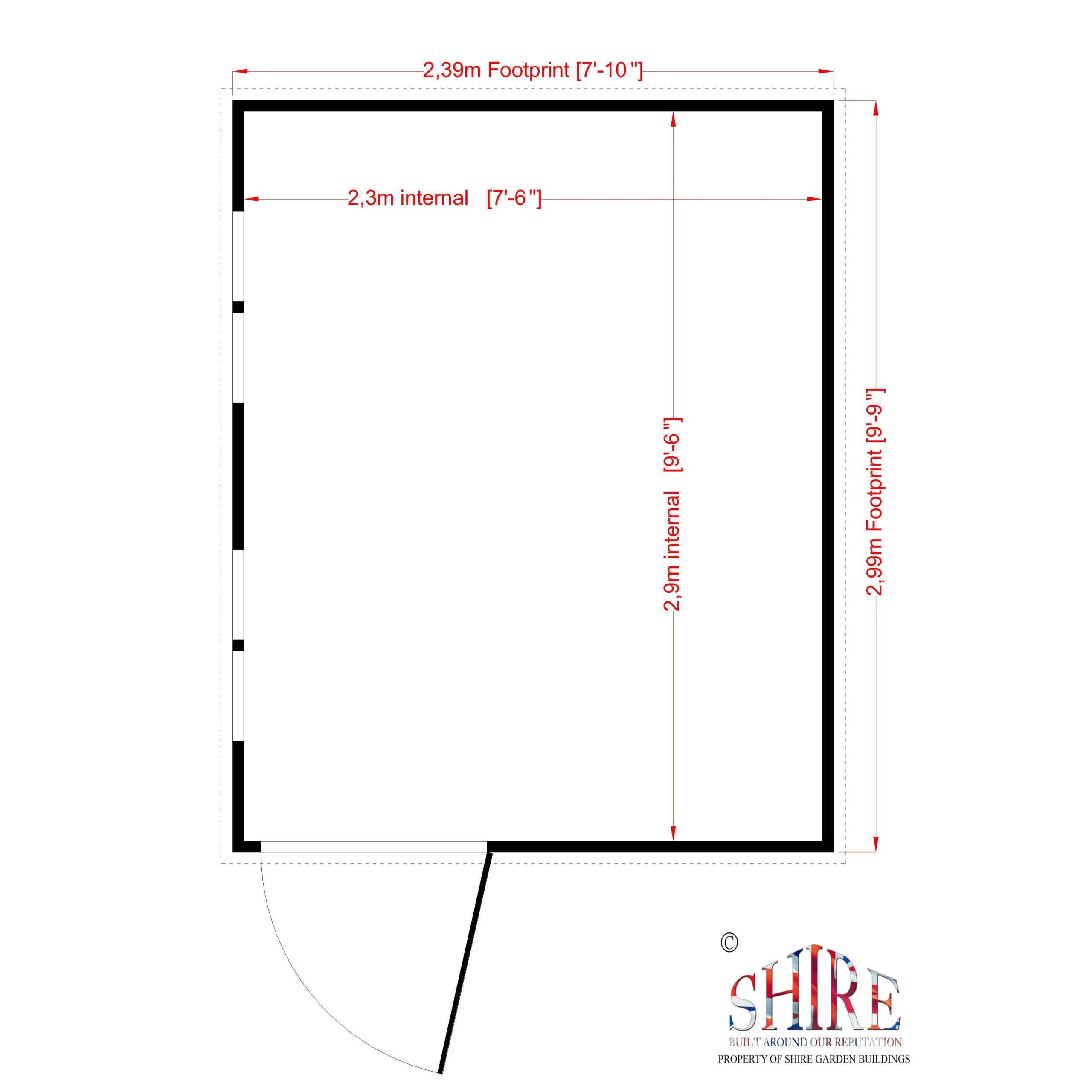 Shire Security Cabin 10x8 Ft Pent Shiplap Wooden Shed With Floor - Assembly Service Included 6 Shire Security Cabin 10x8 Ft Pent Shiplap Wooden Shed With Floor - Assembly Service Included - Image 4