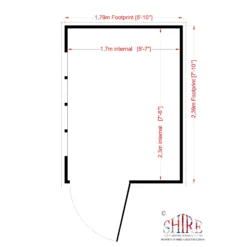 Shire Security Cabin 8x6 Ft Pent Shiplap Wooden Shed With Floor -Gardens and Outdoor shire security cabin 8x6 ft pent shiplap wooden shed with floor5019804112166 02t