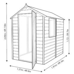 Shire Shetland 6x4 Ft Apex Shiplap Wooden Shed With Floor (Base Included) - Assembly Service Included -Gardens and Outdoor shire shetland 6x4 ft apex shiplap wooden shed with floor base included assembly service included5397007006308 18bq