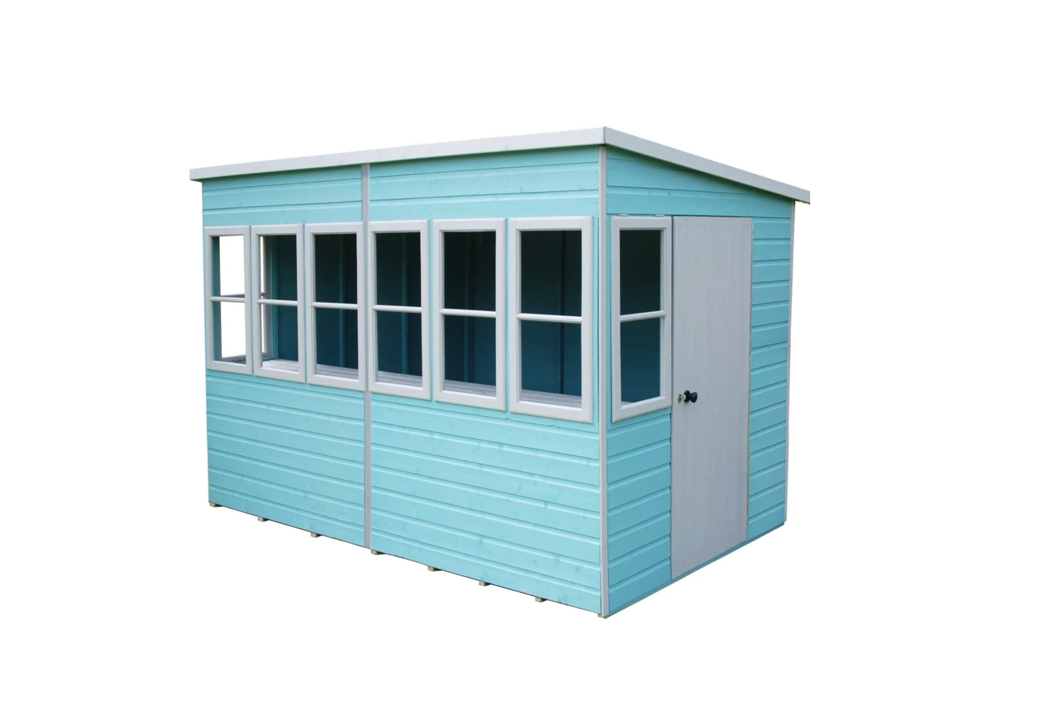 Shire Sun 10x6 Glass Pent Shiplap Wooden Summer House - Base Not Included 3 Shire Sun 10x6 Glass Pent Shiplap Wooden Summer House - Base Not Included