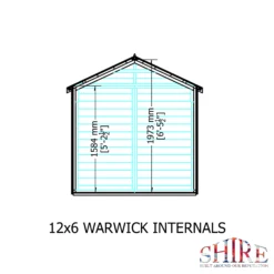 Shire Warwick 12x6 Ft Apex Shiplap Wooden Shed With Floor -Gardens and Outdoor shire warwick 12x6 ft apex shiplap wooden shed with floor5019804126903 02t bq
