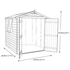 Shire Warwick 8x6 Ft Apex Shiplap Wooden Shed With Floor - Assembly Service Included -Gardens and Outdoor shire warwick 8x6 ft apex shiplap wooden shed with floor assembly service included5019804112258 04t