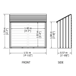 Shire Wooden 5x2 Log Store -Gardens and Outdoor shire wooden 5x2 log store5060490130347 01t bq