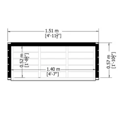 Shire Wooden 5x2 Log Store -Gardens and Outdoor shire wooden 5x2 log store5060490130347 02t bq
