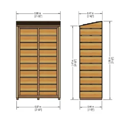Shire Wooden Tall Log Store -Gardens and Outdoor shire wooden tall log store5060490131221 01t bq