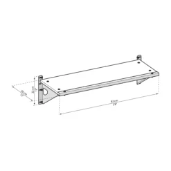Skylight White Internal Shelf Kit (W)847mm (D)305mm -Gardens and Outdoor skylight white internal shelf kit w 847mm d 305mm7290108130225 01t BQ