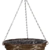 Smart Garden Faux Rattan Brown Round Plastic Hanging Basket, 35cm -Gardens and Outdoor smart garden faux rattan brown round plastic hanging basket 35cm5050642029490 01c bq