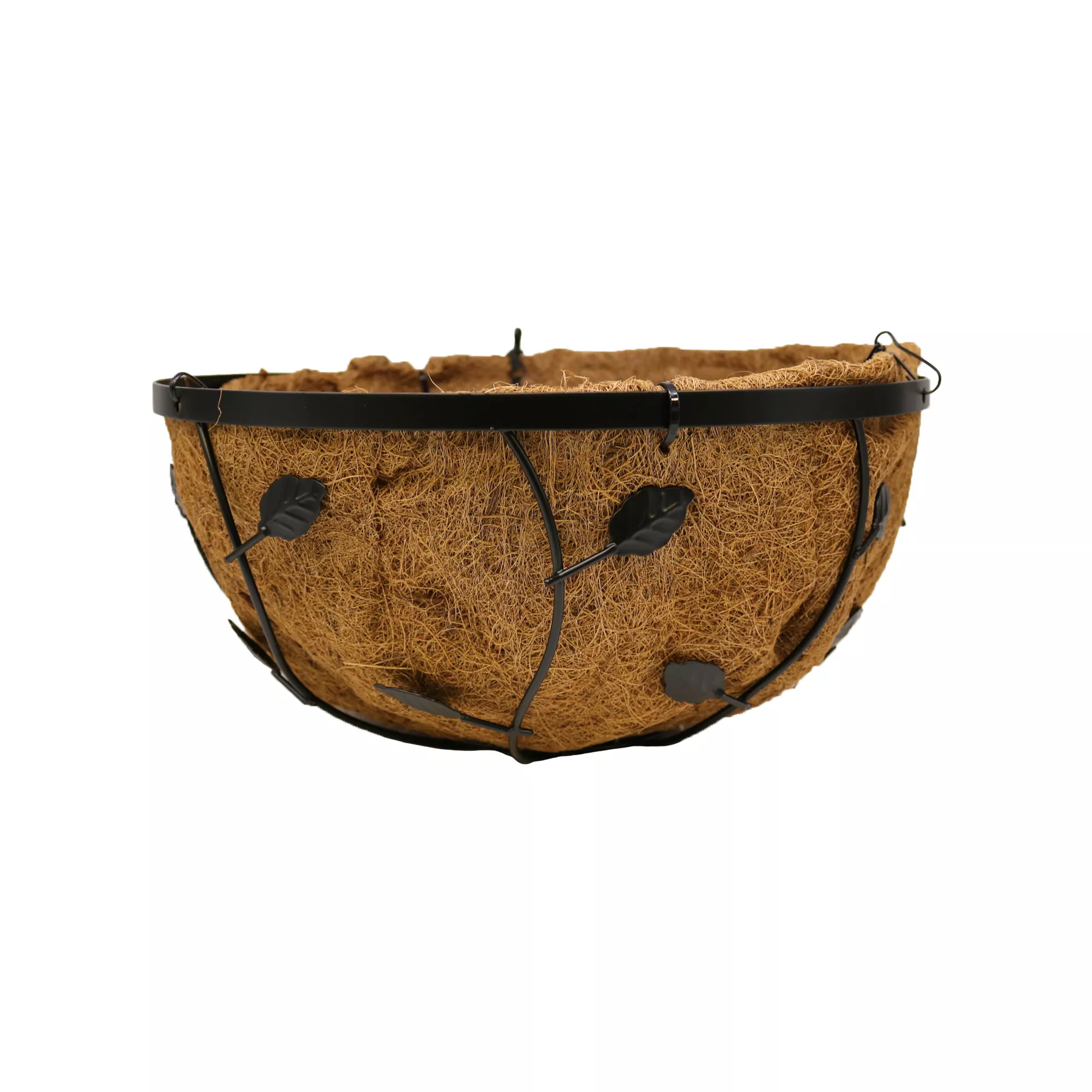 Smart Garden Leaf Natural Round Coco Liner Hanging Basket, 35cm 3 Smart Garden Leaf Natural Round Coco Liner Hanging Basket, 35cm