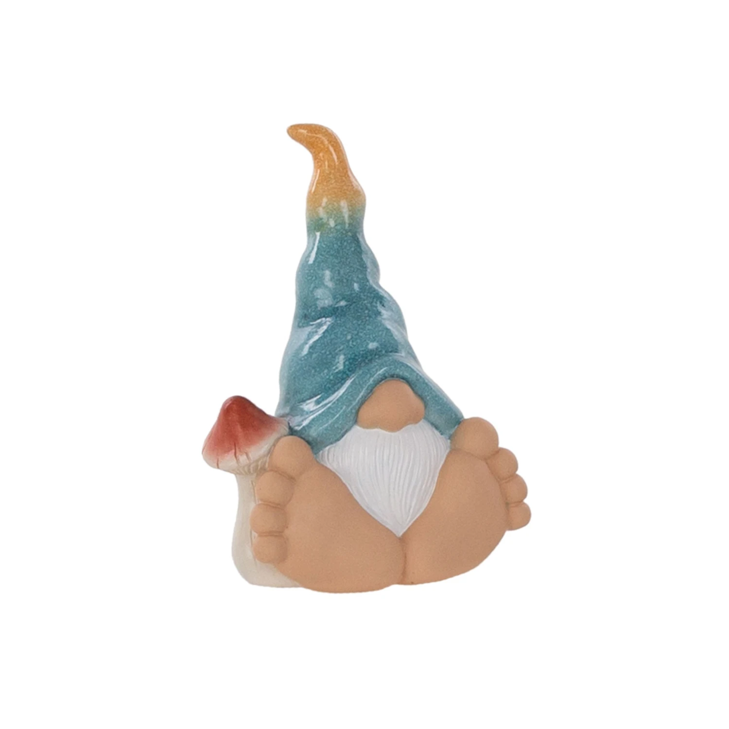 Terrastyle Blue, White, Yellow Resin Bigfoot With Mushroom Garden Ornament (H)27.5cm 3 Terrastyle Blue, White, Yellow Resin Bigfoot With Mushroom Garden Ornament (H)27.5cm