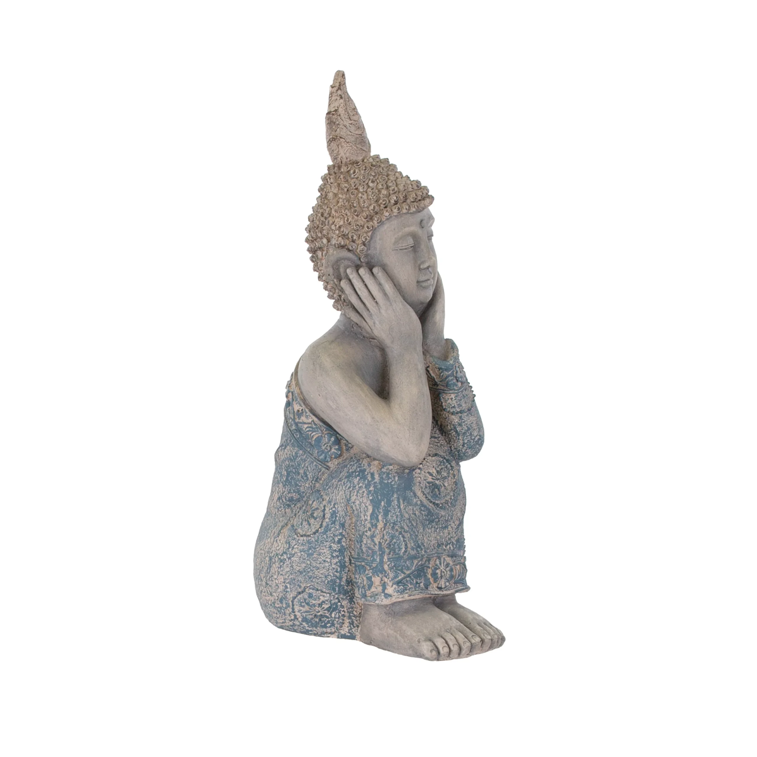 Terrastyle Grey & Blue Buddha Garden Ornament (H)61cm 6 Terrastyle Grey & Blue Buddha Garden Ornament (H)61cm - Image 4