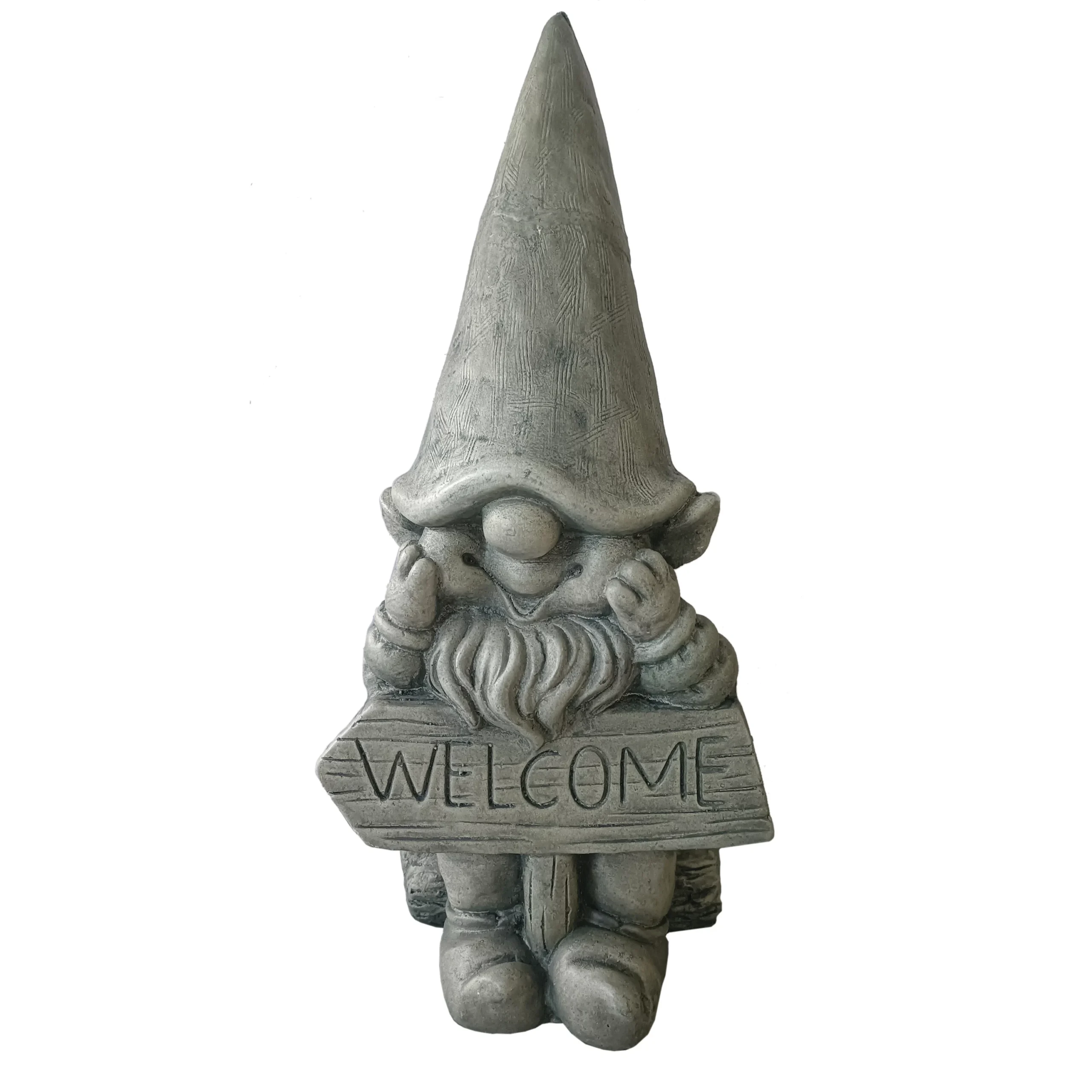 Terrastyle Grey Gnome Garden Ornament (H)47.5cm 4 Terrastyle Grey Gnome Garden Ornament (H)47.5cm - Image 2