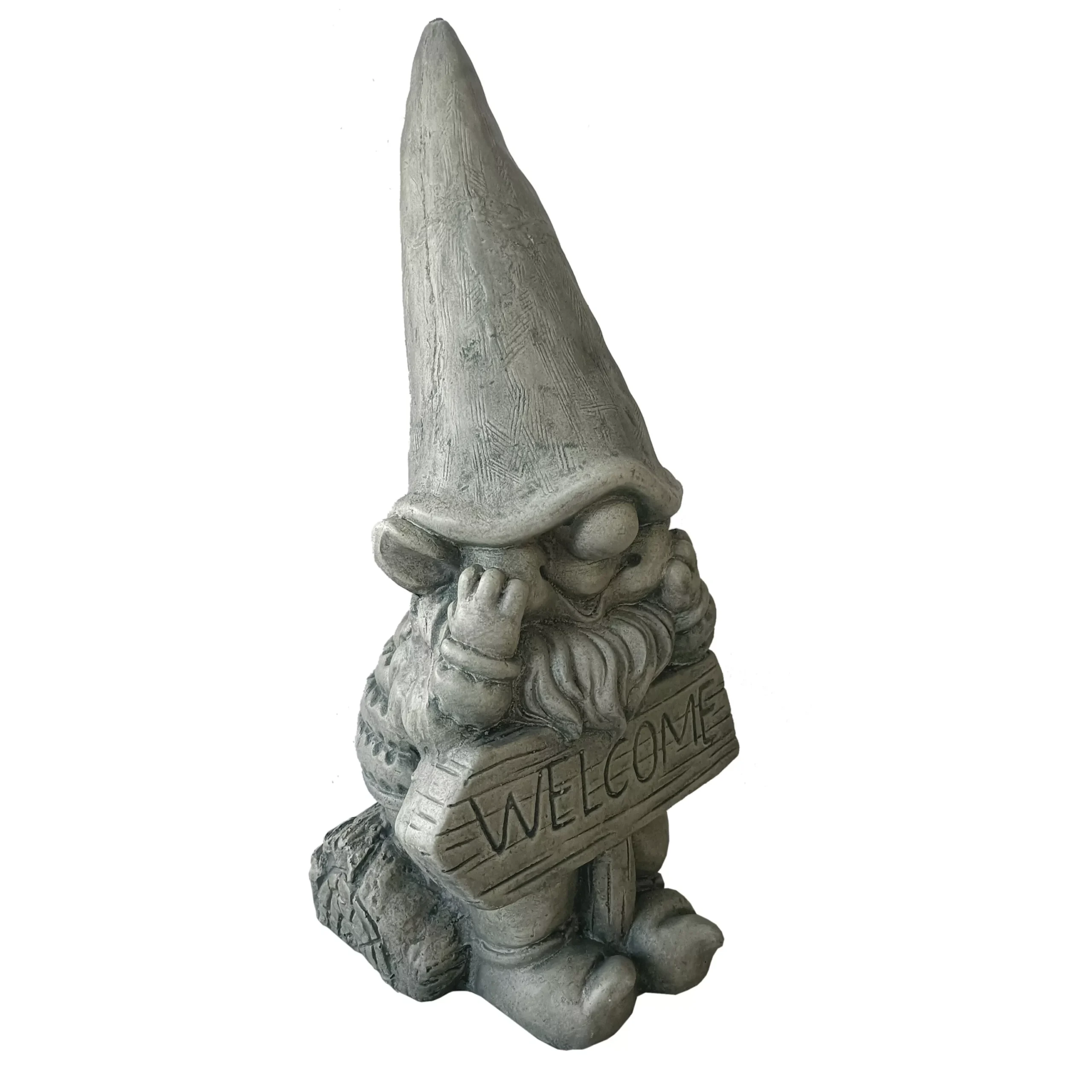 Terrastyle Grey Gnome Garden Ornament (H)47.5cm 5 Terrastyle Grey Gnome Garden Ornament (H)47.5cm - Image 3