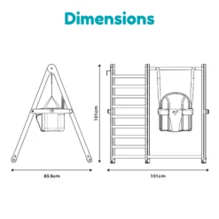 TP Toys Climbing Frame With Swing -Gardens and Outdoor tp toys climbing frame with swing5021854116858 01t bq