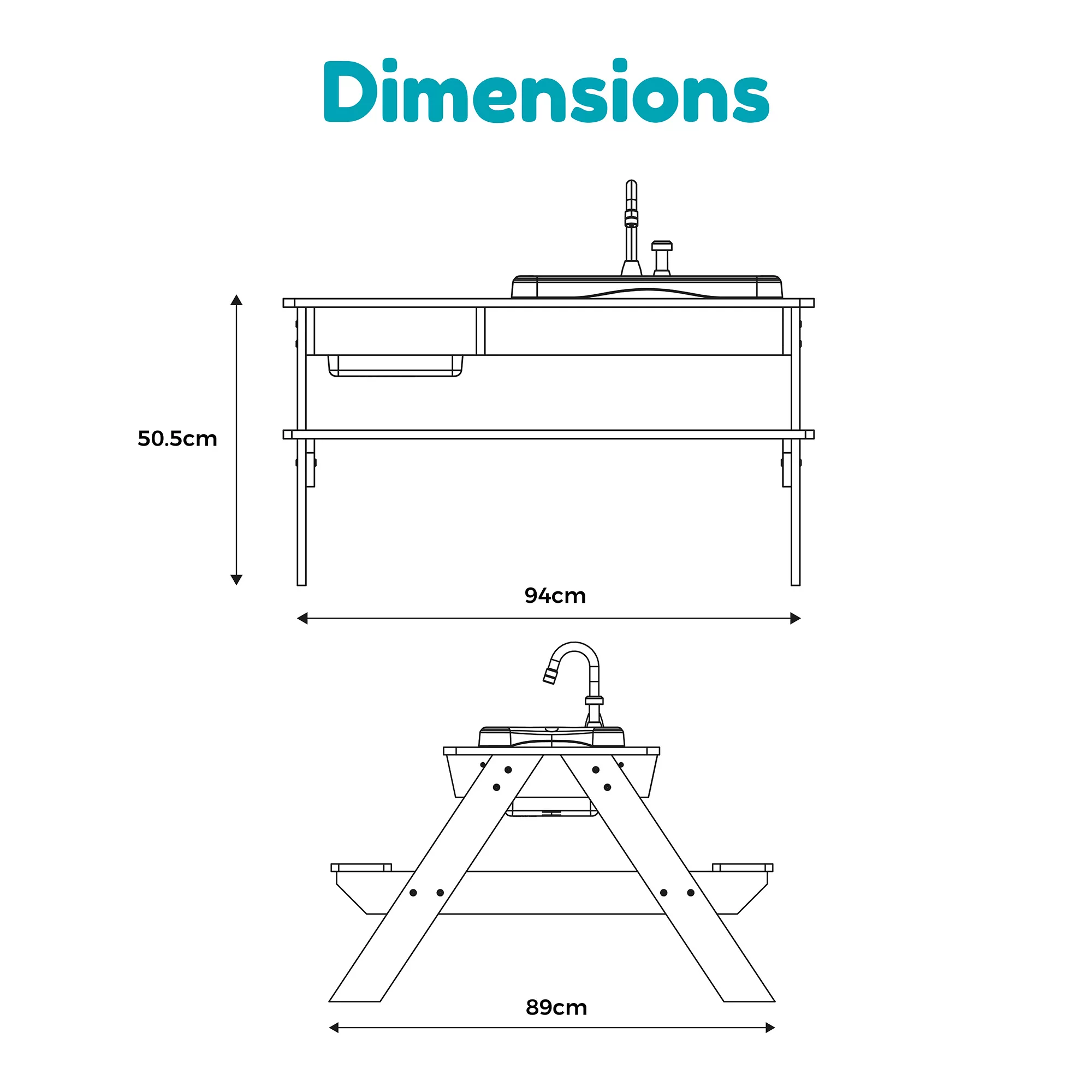 TP Toys Splash & Play Timber Sand & Water Picnic Table 10 TP Toys Splash & Play Timber Sand & Water Picnic Table - Image 8