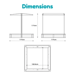 TP Toys Timber Rectangular Sand Pit With Canopy 15 TP Toys Timber Rectangular Sand Pit With Canopy -Gardens and Outdoor tp toys timber rectangular sand pit with canopy5021854102752 01t bq