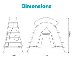 TP Toys UFO Black Metal Climbing Frame & Swing Set -Gardens and Outdoor tp toys ufo black metal climbing frame swing set5021854108488 01t bq