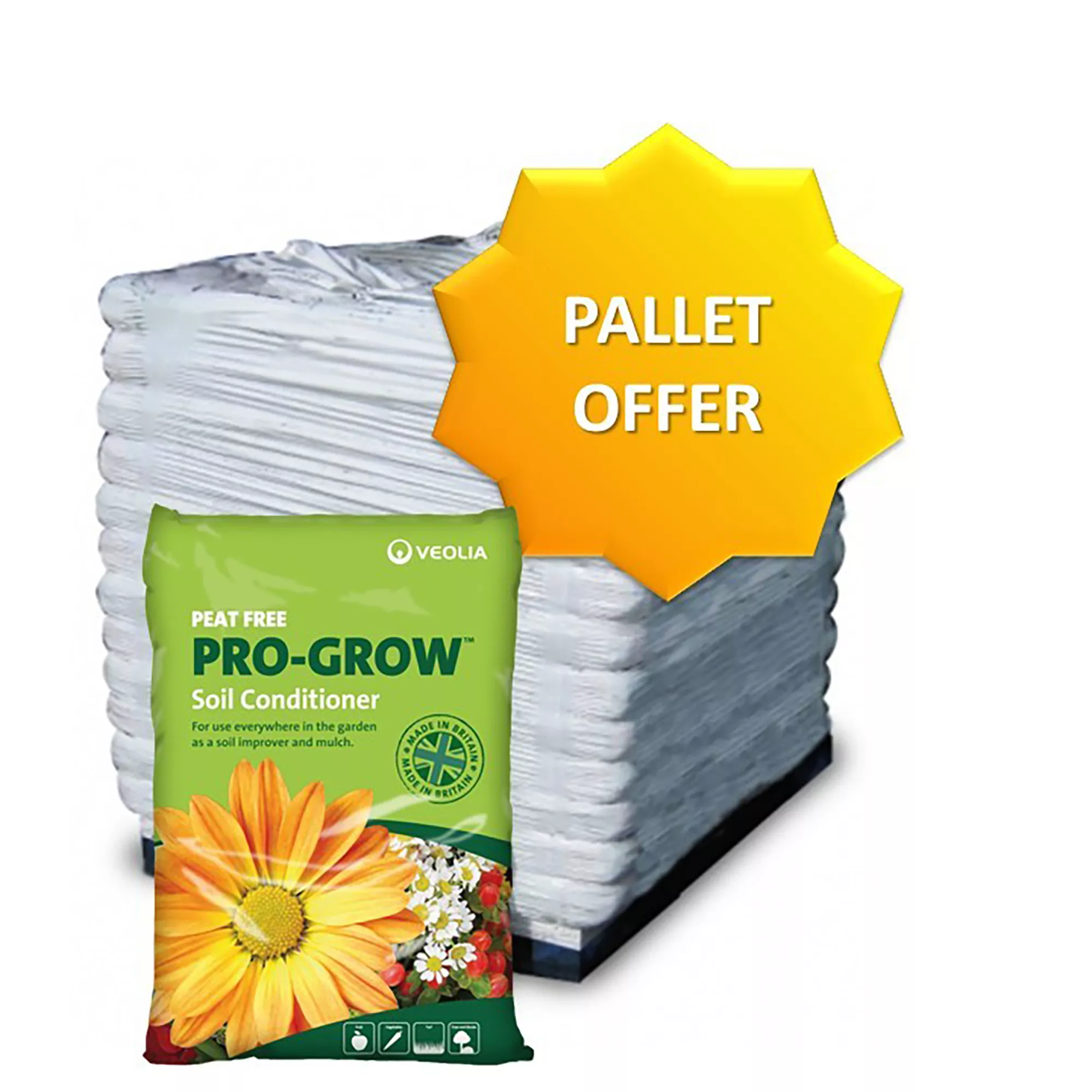 Veolia Pro-Grow Peat-free Multi-purpose Soil Conditioner 30L, Pack Of 35 4 Veolia Pro-Grow Peat-free Multi-purpose Soil Conditioner 30L, Pack Of 35 - Image 2
