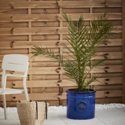 Verve Barcău Blue Ceramic Round Plant Pot (Dia)38cm -Gardens and Outdoor verve barcau blue ceramic round plant pot dia 38cm5059340327716 01i