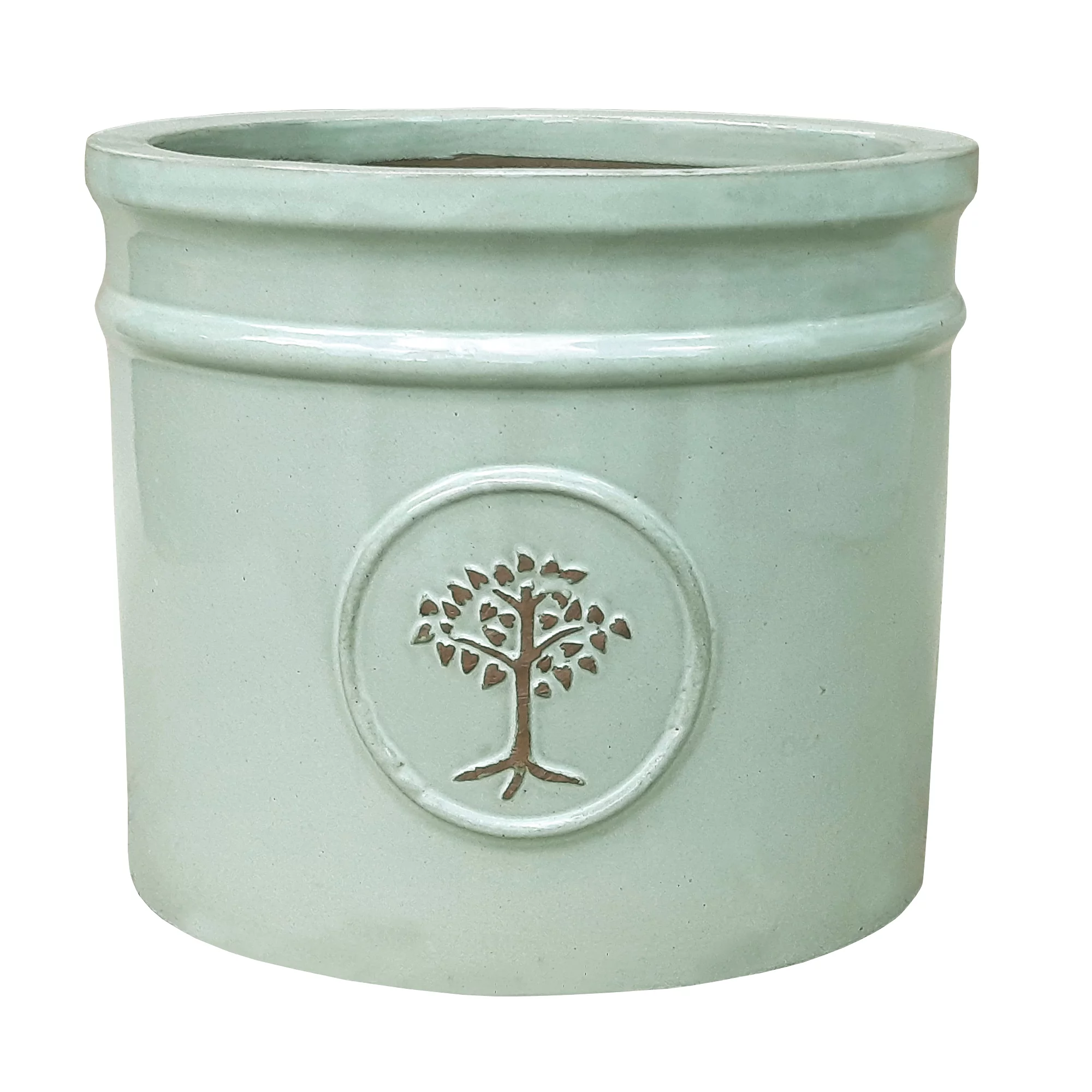 Verve Barcău Olive Ceramic Circular Plant Pot (Dia)20cm 3 Verve Barcău Olive Ceramic Circular Plant Pot (Dia)20cm
