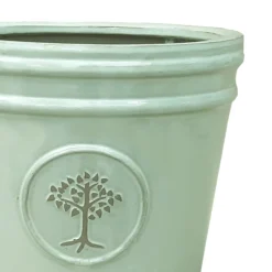 Verve Barcău Olive Ceramic Circular Plant Pot (Dia)32cm 6 Verve Barcău Olive Ceramic Circular Plant Pot (Dia)32cm -Gardens and Outdoor verve barcau olive ceramic circular plant pot dia 32cm5059340327785 36c