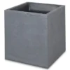 Verve Dallas Dark Grey Slate Effect Plastic Square Plant Pot (Dia)40cm -Gardens and Outdoor verve dallas dark grey slate effect plastic square plant pot dia 40cm3663602700241 01bq