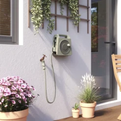 Verve Freestanding Manual Hose Reel Set (L)10m -Gardens and Outdoor verve freestanding manual hose reel set l 10m5059340250946 03i