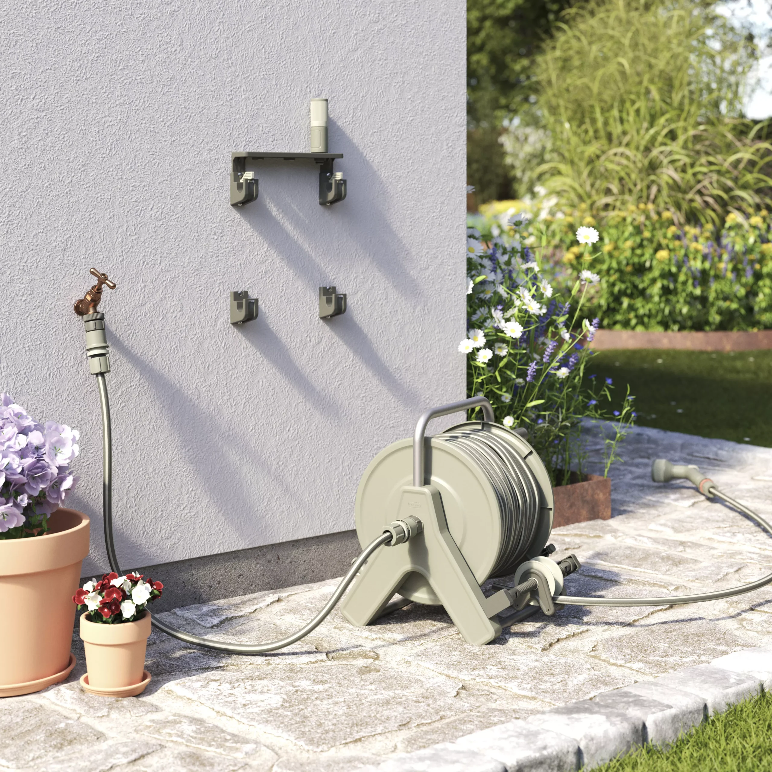 Verve Freestanding Manual Hose Reel Set (L)25m 6 Verve Freestanding Manual Hose Reel Set (L)25m - Image 4