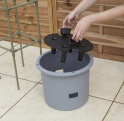 Verve Grey Round Planter -Gardens and Outdoor verve grey round planter5059340328898 05i