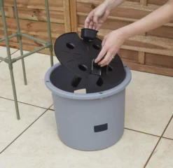 Verve Grey Round Planter -Gardens and Outdoor verve grey round planter5059340328898 07i