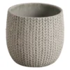 Verve Kulun Beige Knitted Effect Fibreclay Circular Plant Pot (Dia)29cm -Gardens and Outdoor verve kulun beige knitted effect fibreclay circular plant pot dia 29cm5059340327693 02c